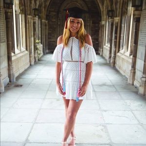 White Lace Graduation Dress